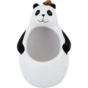 Кашпо-кактусник 10.5x10x13 см v0.15 л керамика чёрный/белый