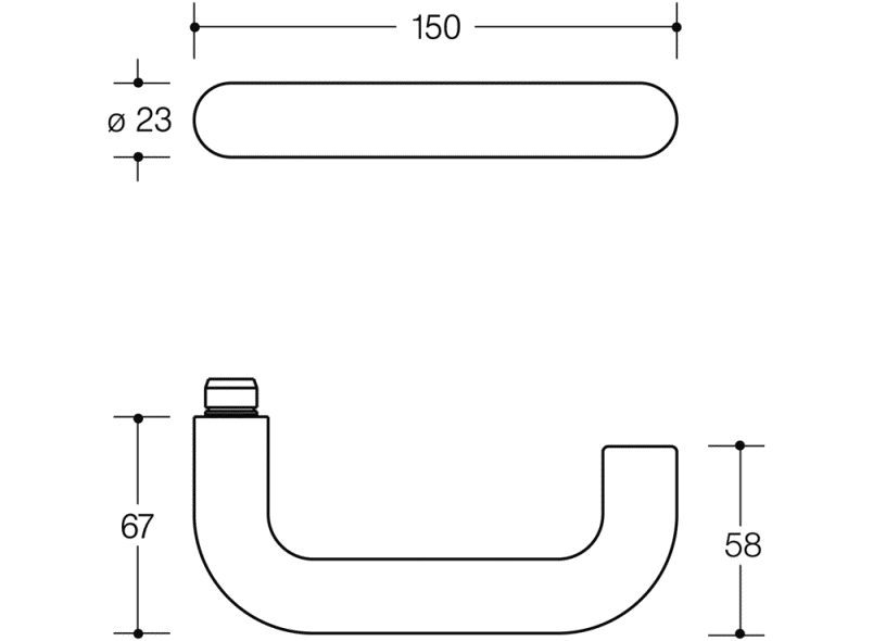 111PBR22.230 Полукомплект с защитной розеткой модель 111.23pb HEWI Beschläge für Innentüren  - Вид №6