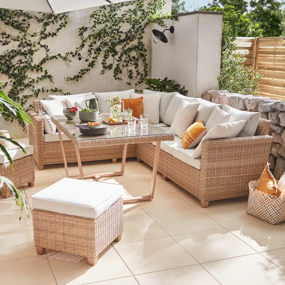 NATERIAL Medena - садовый комплект с диваном, столом и пуфами 87082127 STLM-1464576 - Вид №8