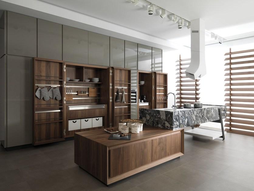 GAMADECOR Модульная кухня с островом без ручек Emotions - kitchens sun-id-1413896 - Вид №1