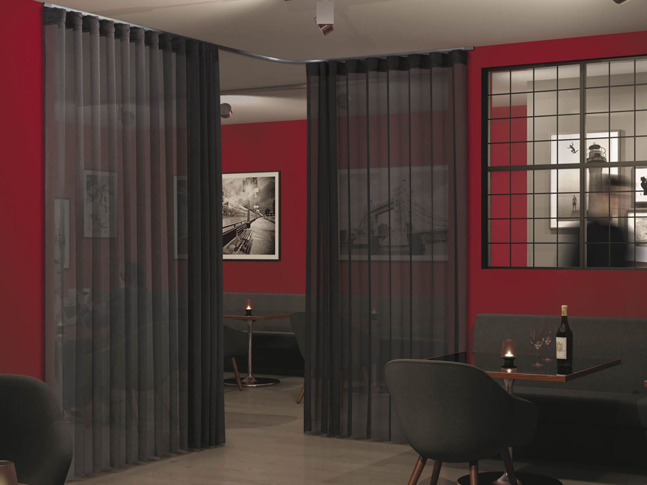 Алюминиевая направляющая для завитых штор Mottura EGO 480 ARCH-00099863