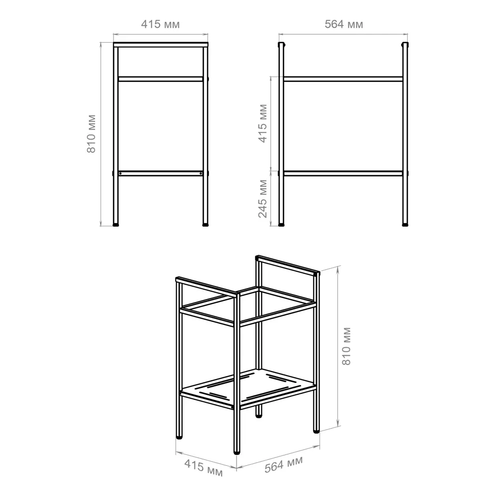 Опора для раковины KONSENSA Бруклин 60 56.5x81 см цвет белый STLM-2177671 - Вид №5