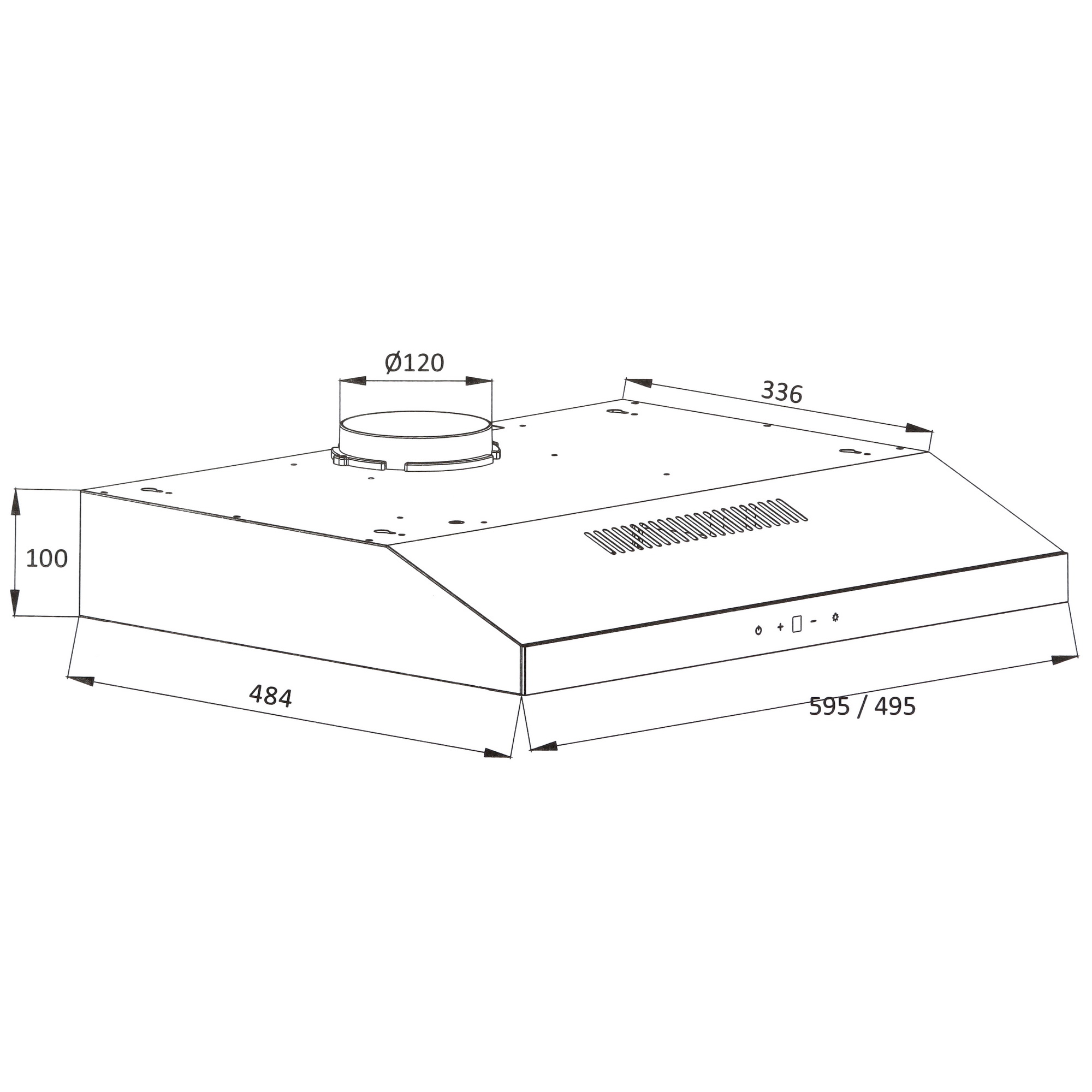 9161185 Вытяжка подвесная DEXP SH60-SV80 серый/серый STDN-0023647 - Вид №8
