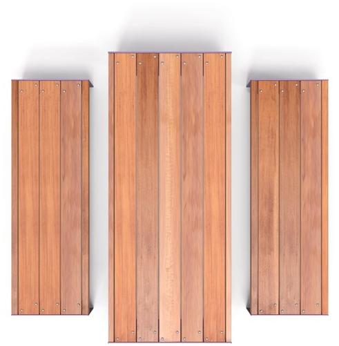 City Design Прямоугольный стол для пикника из стали и дерева Lena Lena tal - Вид №1