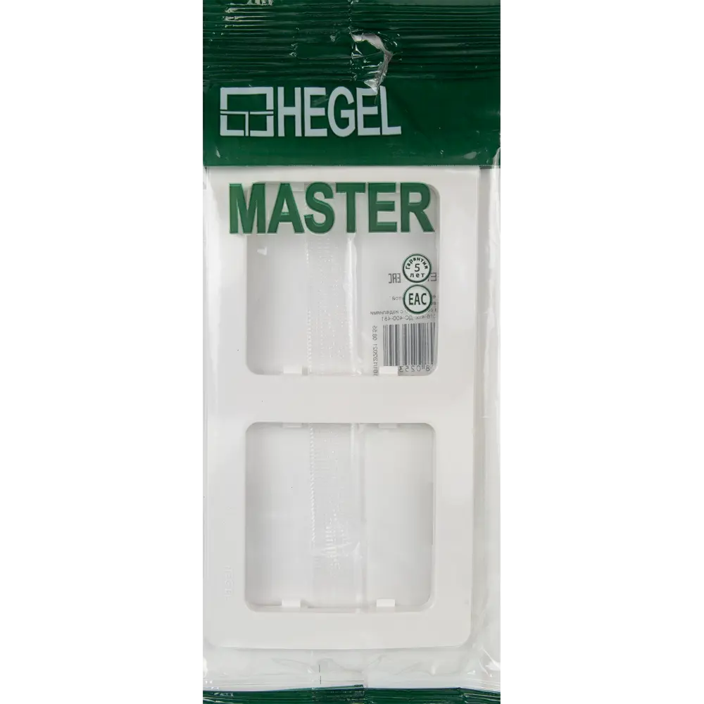Рамка для розеток и выключателей Hegel Мастер 2 поста цвет белый STLM-2140956 - Вид №3