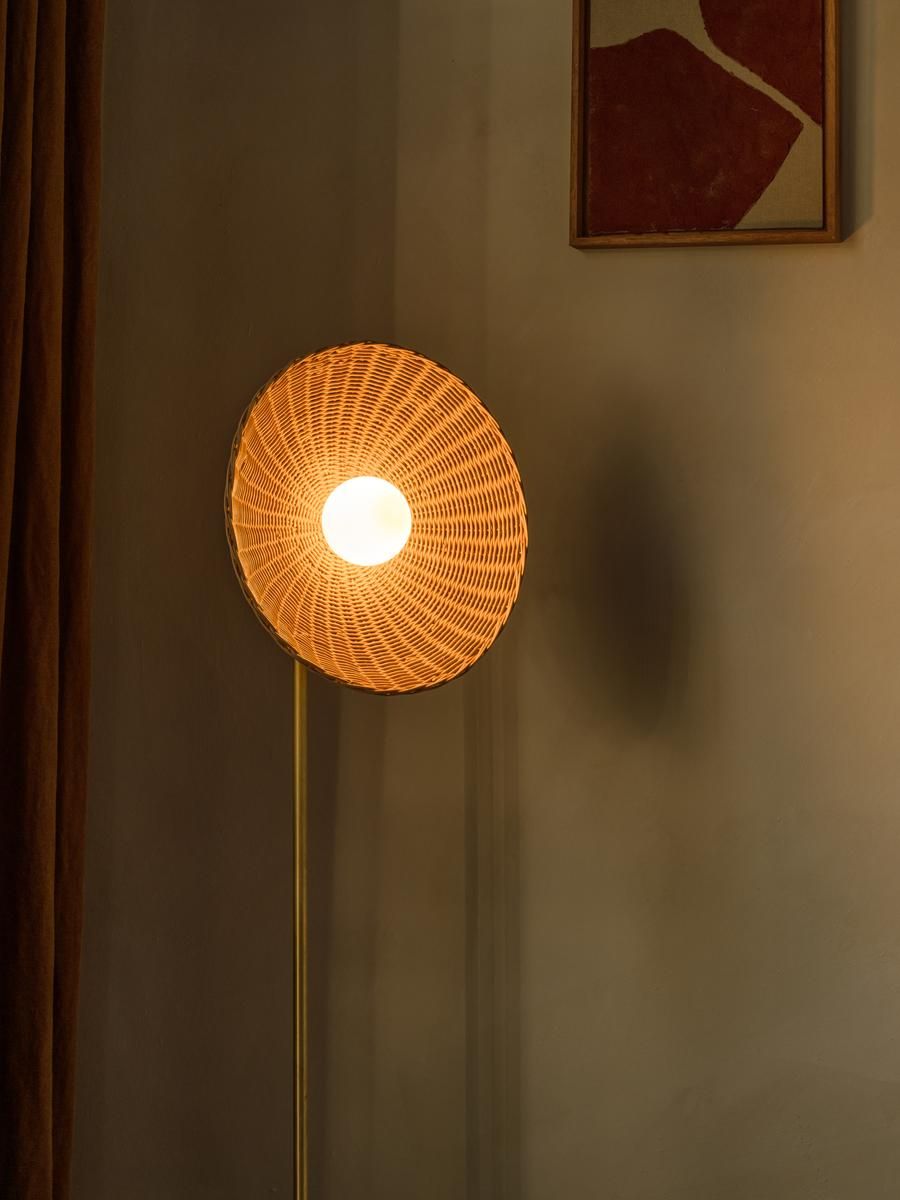Керамическая и ротанговая светодиодная напольная лампа Vincent sheppard Arvin ARCH-00143475 - Вид №2