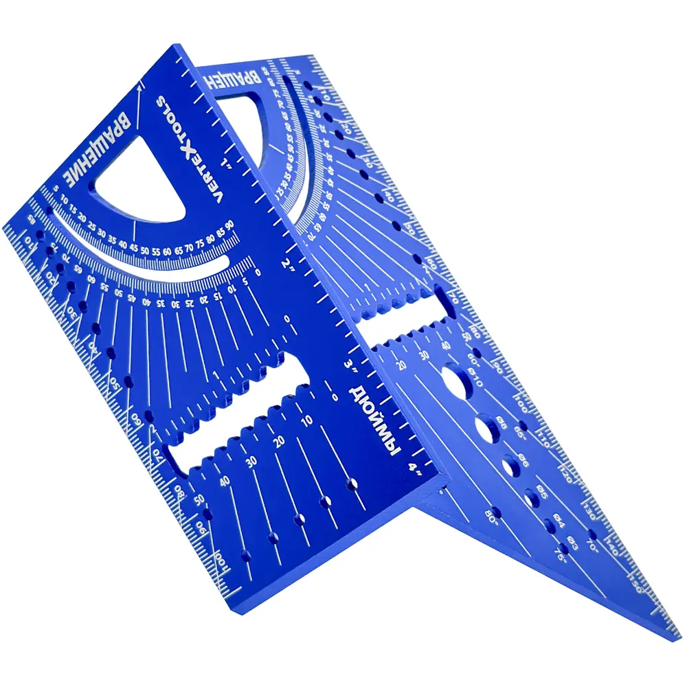 Угольник разметочный Vertextools с транспортиром и рейсмусом 89337593 STLM-0844165 - Вид №2
