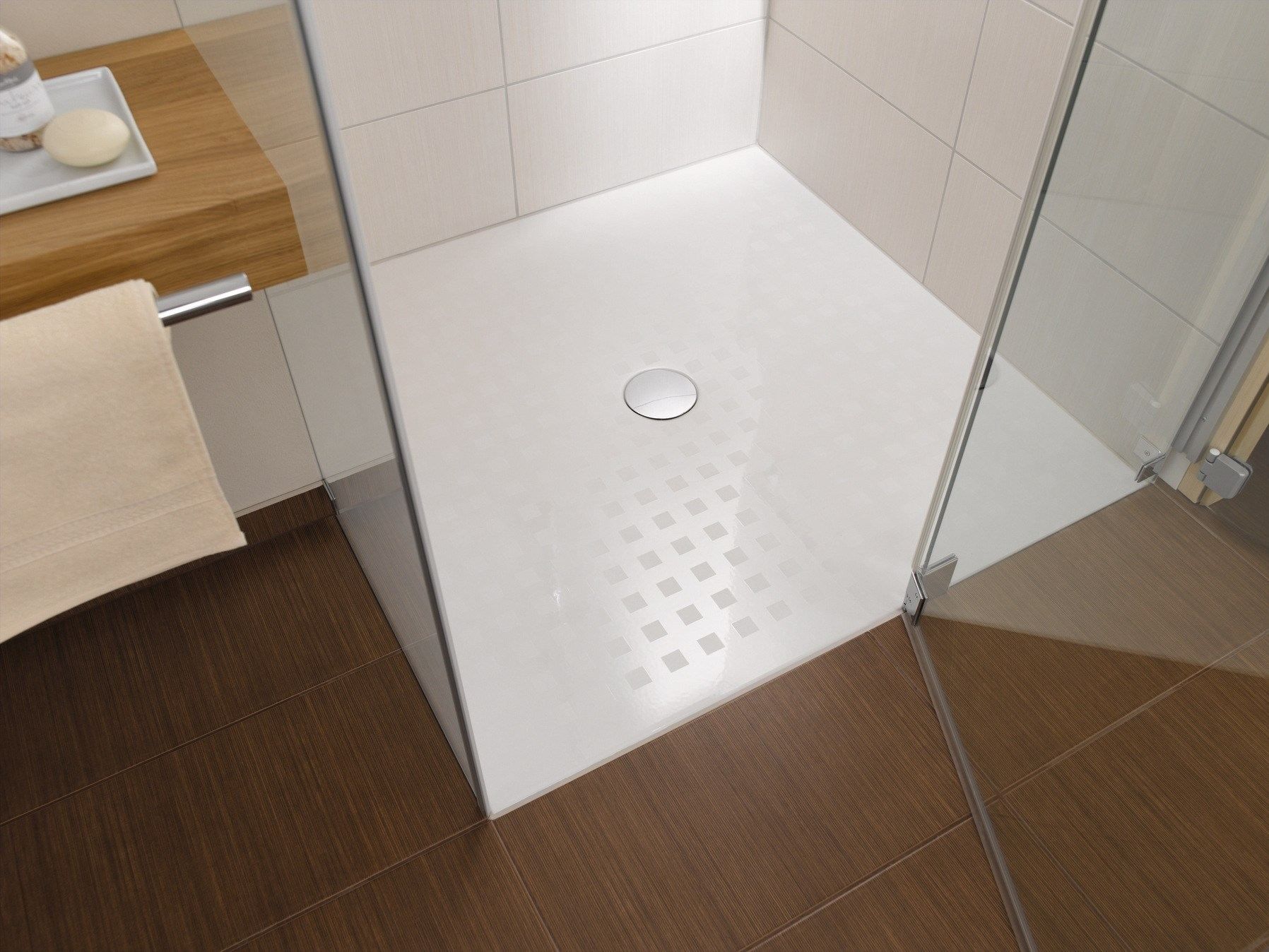 Эмалированная стальная квадратная напольная проволока для душа Bette BETTEFLOOR ARCH-00144190 - Вид №1