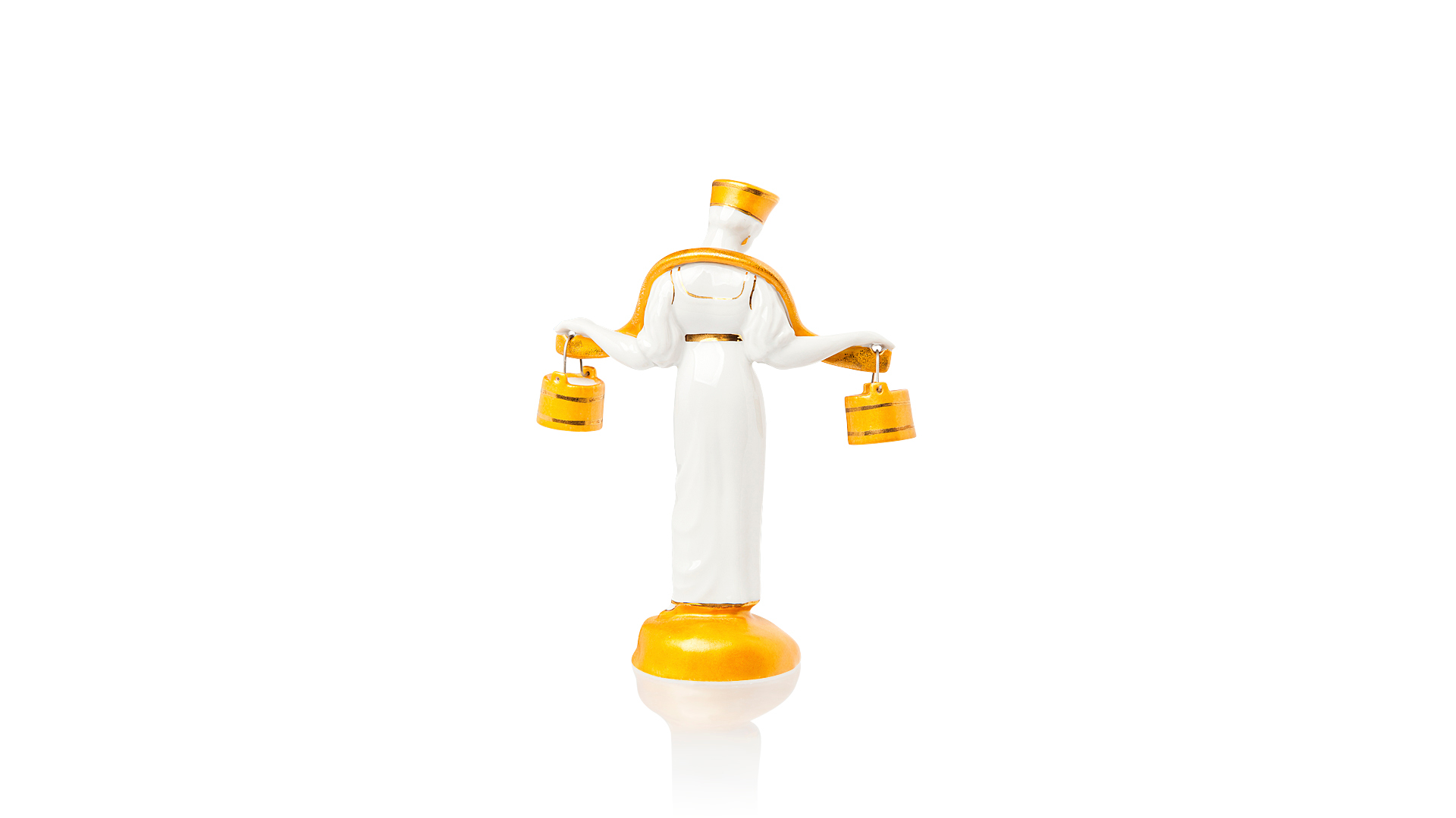 10617368 Мануфактуры Гарднеръ в Вербилках Скульптура Францъ Гарднеръ Водоноска,16 см Фарфор, Керамика  - Вид №1