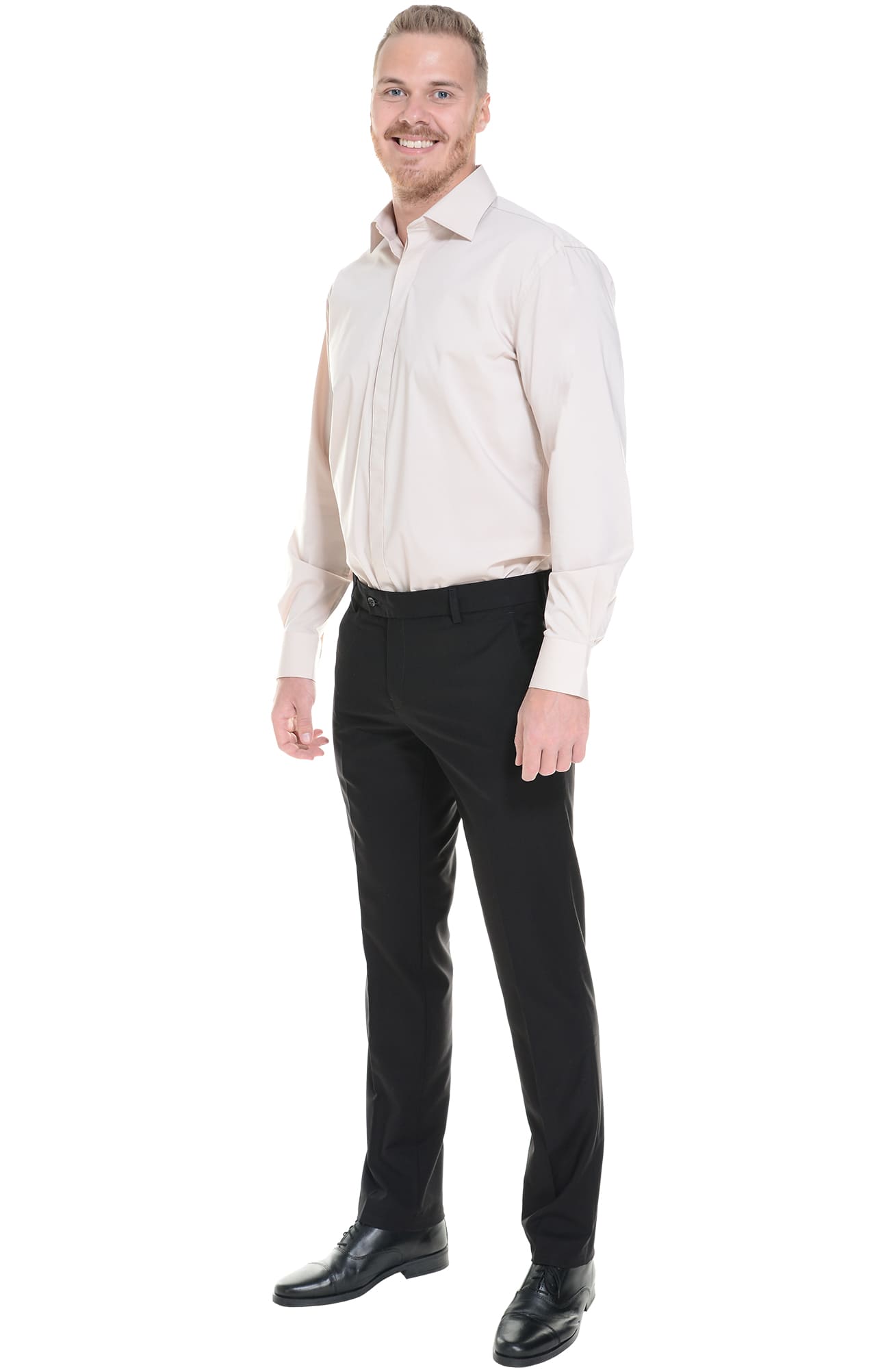 62443 Рубашка мужская  beige El-Risto  Корпоративная одежда  размер 42/176-182  - Вид №4