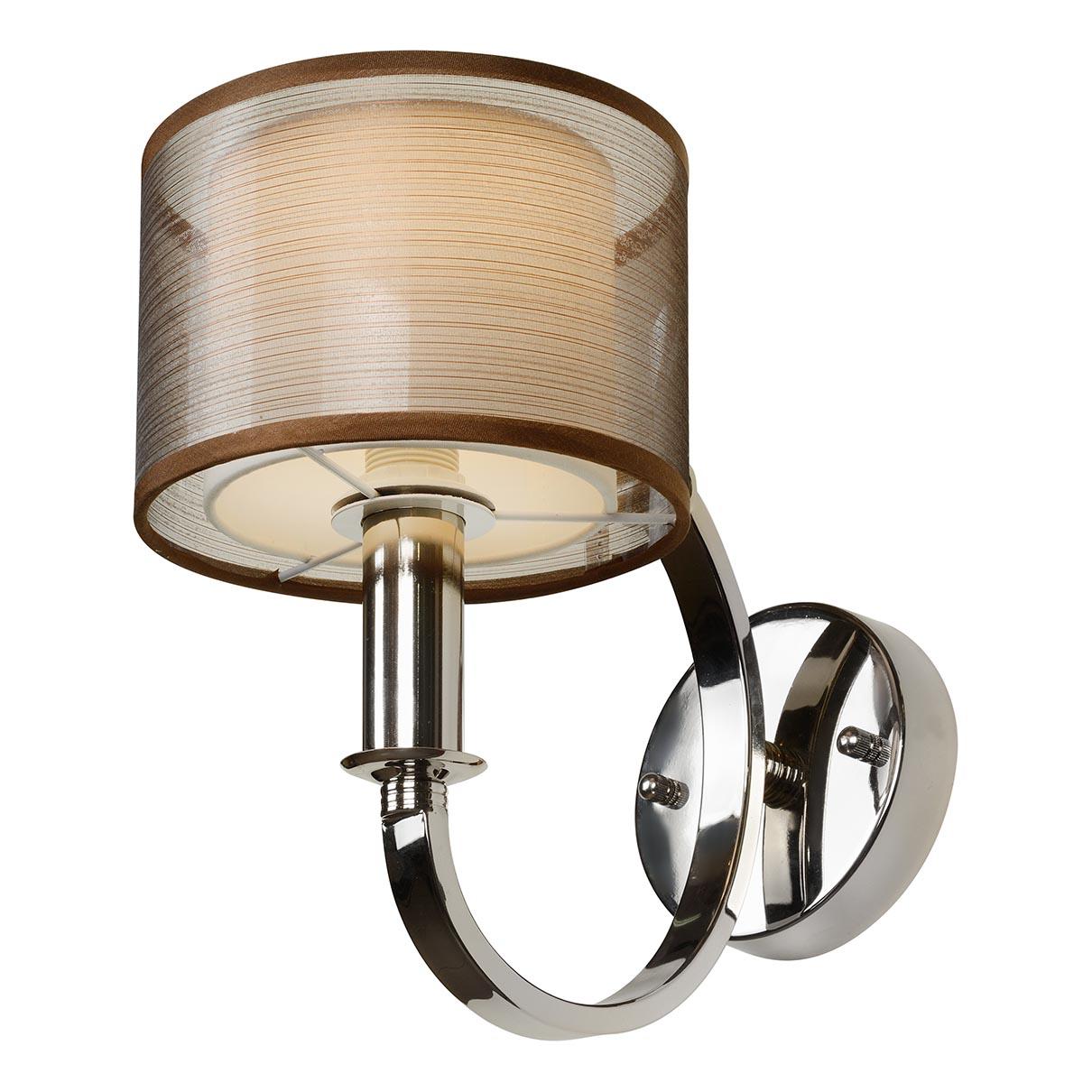 Бра металлическое с абажуром на 2 лампы коричневое Sofia 88210/1B CR ILAMP SOFIA 00-3949129 Коричневый - Вид №2