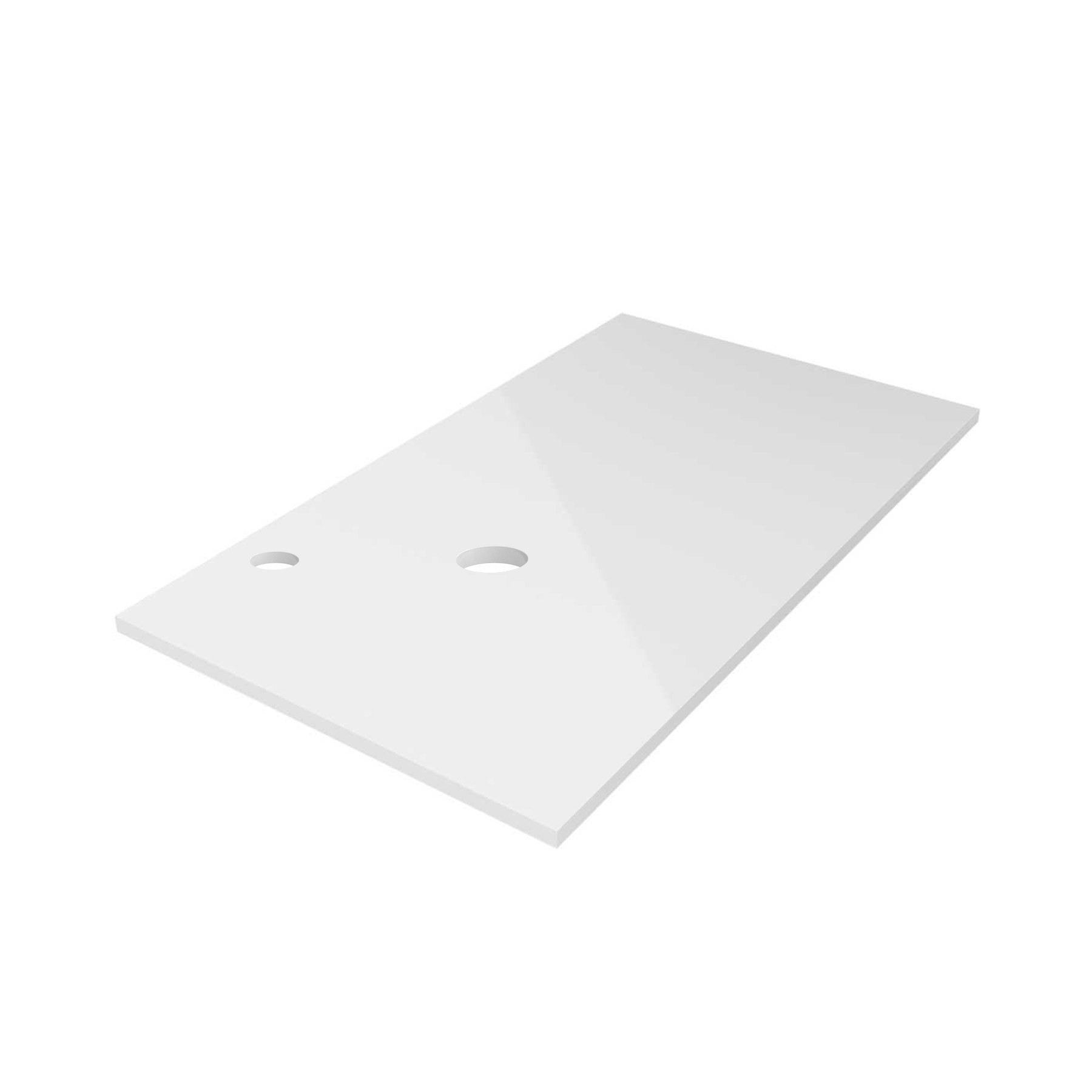 23177 SALGAR Столешница механизированная от 1801 до 2000 GLOSS WHITE 16 мм Глянцевый белый 