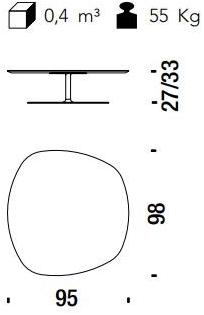 Moroso Овальный журнальный столик из ламинама® или alpi® со стальным основанием sun-id-1453017 - Вид №7