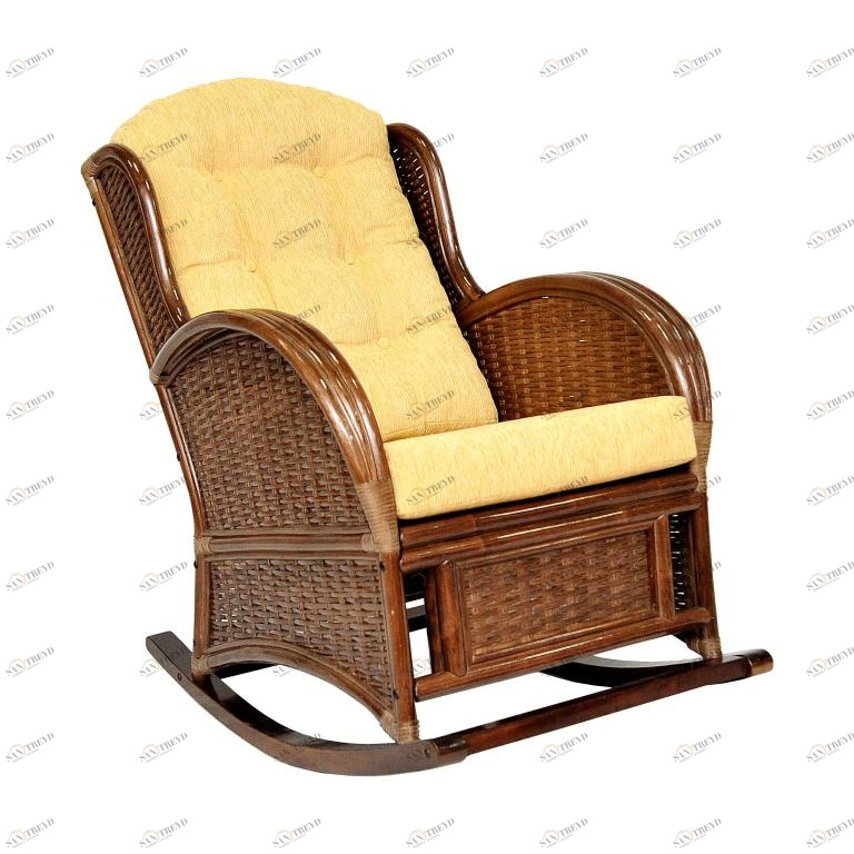 Кресло-качалка коричневое Wing-R ЭКО ДИЗАЙН CLASSIC RATTAN 129520 Бежевый;коричневый 