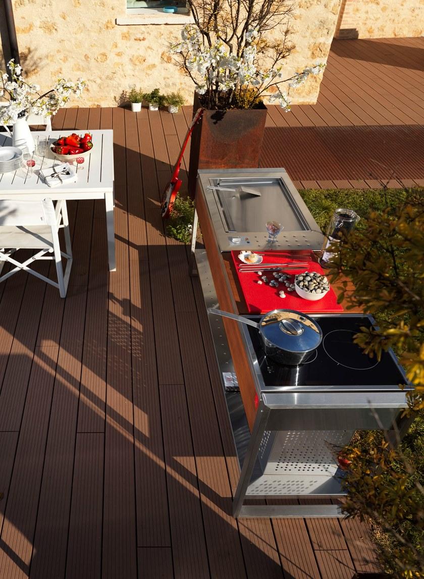 PLA.NET Outdoor Cooking Мобильная летняя кухня с газовым барбекю Oasi sun-id-1395642 - Вид №4