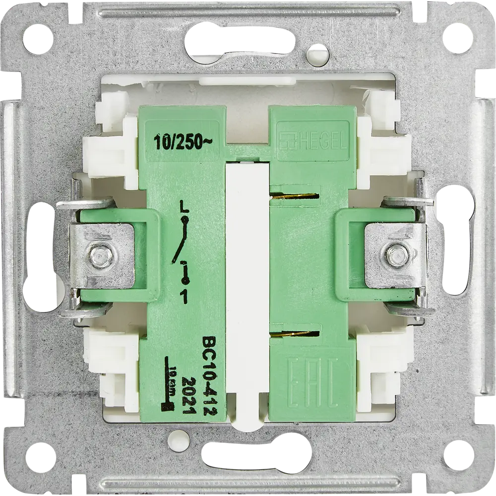 Выключатель встраиваемый Hegel Мастер 1 клавиша цвет серебро STLM-2180117 - Вид №2