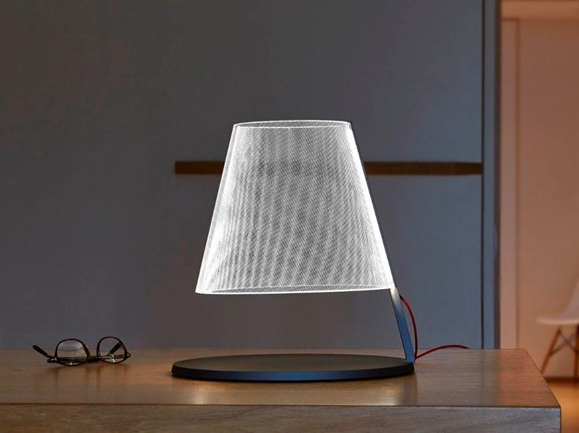 Martinelli Luce Настольная лампа из алюминия с абажуром из метакрилата  827  - Вид №1