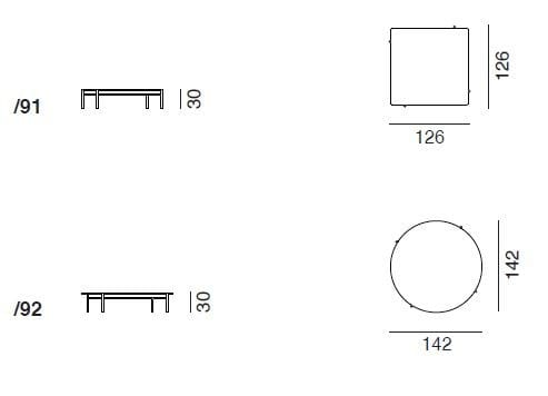 Стеклянный низкий круглый журнальный столик de Sede DS-22 ARCH-00143949 - Вид №2