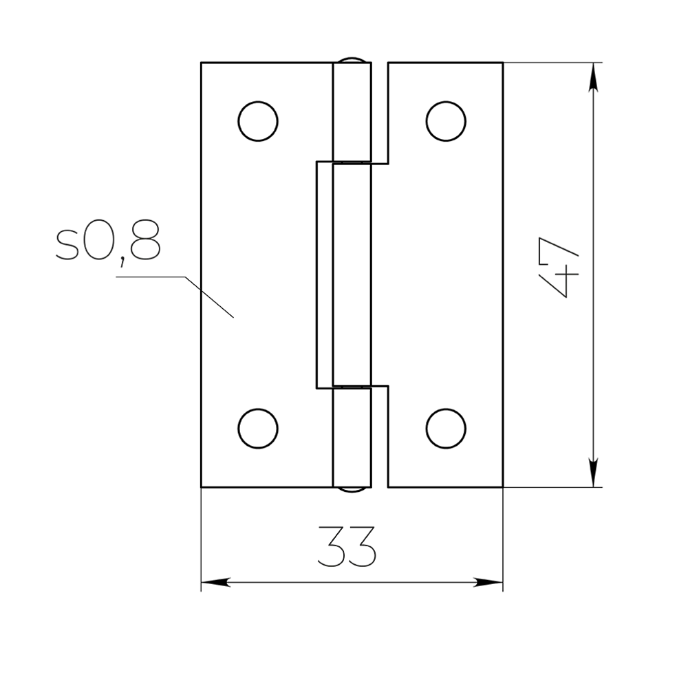 Универсальная карточная петля 33×48 мм для мебели и дверей 89433763 Santreyd STLM-1580736 - Вид №4