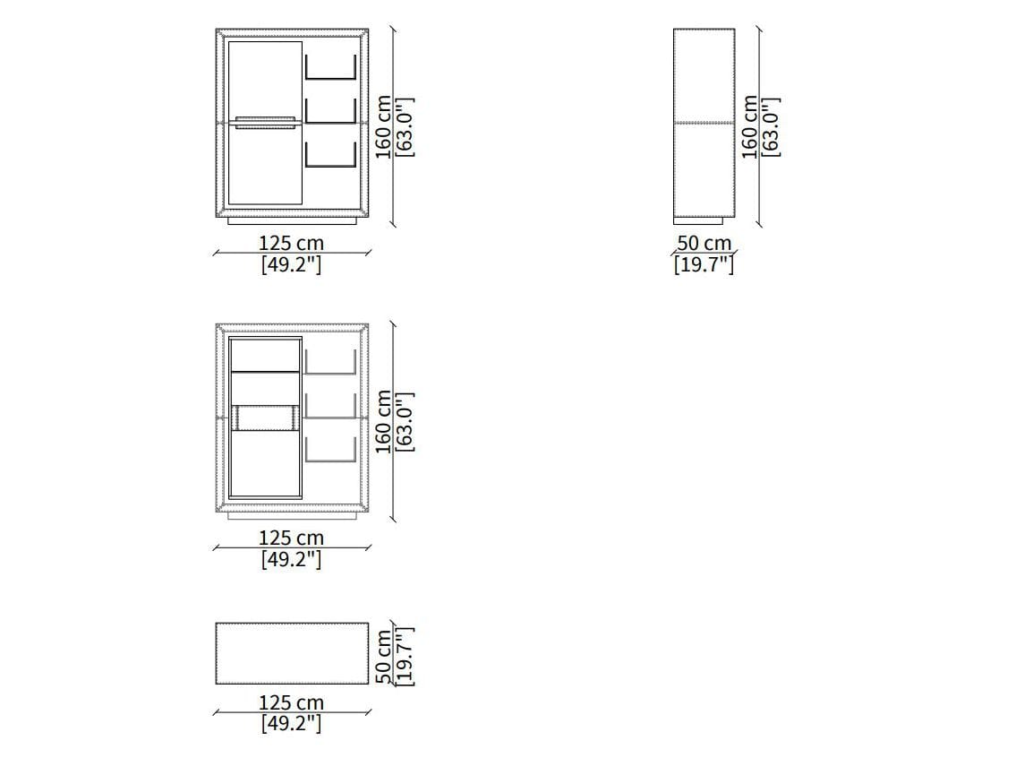 Деревянный сервант с кожаной обивкой Vittoria Frigerio Lanza ARCH-00105116 - Вид №5