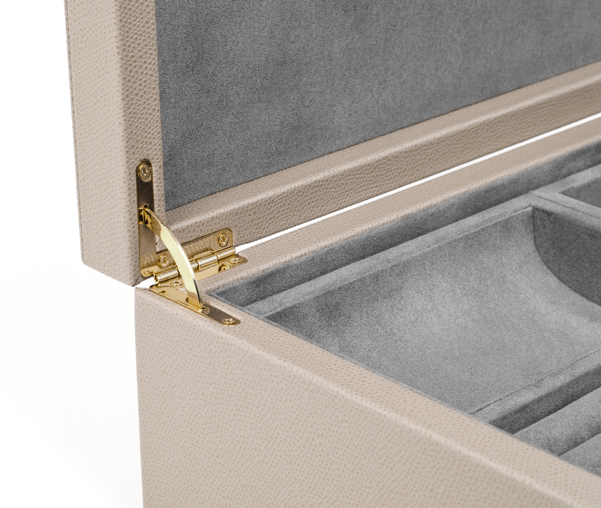 Шкатулка для драгоценностей Prestige - 35,5X25XH13 см / зернистая кожа_кремовый Pinetti G1.1395.029.027 - Вид №3