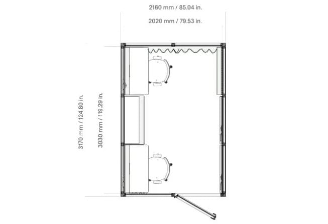 Многосторонняя акустическая офисная кабина со встроенным освещением Mute Modular ARCH-00121722 - Вид №4