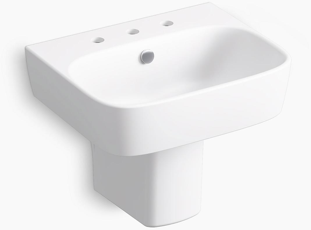 KOHLER Настенная раковина для ванной комнаты на пьедестале ModernLife  K-77768-8-0 