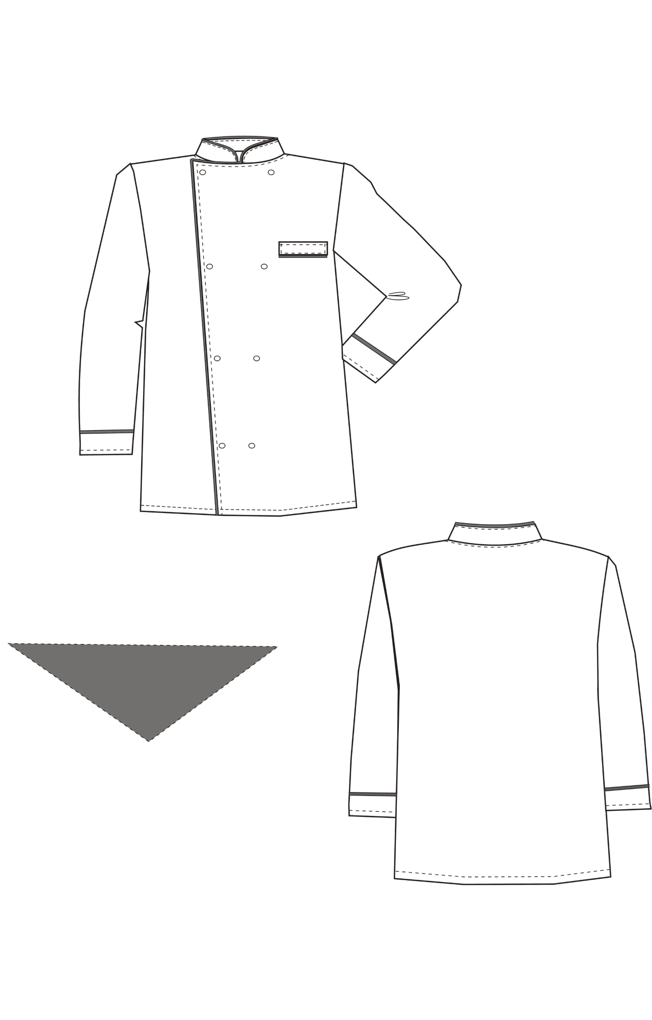 66016 Куртка поварская "Люкс" черная  Повар  размер 64-66/170-176 Спецодежда  - Вид №1
