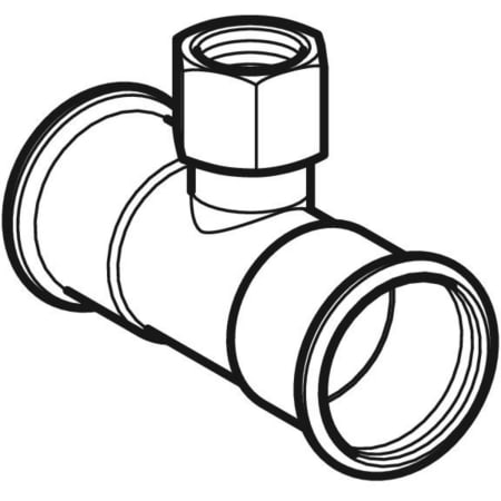 34055 Тройник Geberit Mapress из нержавеющей стали, с внутренней резьбой (газ) Geberit  - Вид №1