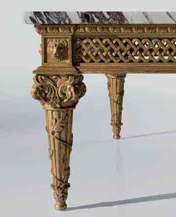 Лакированный прямоугольный журнальный столик с мраморной столешницей OAK Галерея ARCH-00114970 - Вид №1