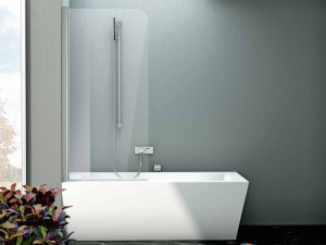 Алюминиевая и стеклянная распашная стена для ванны