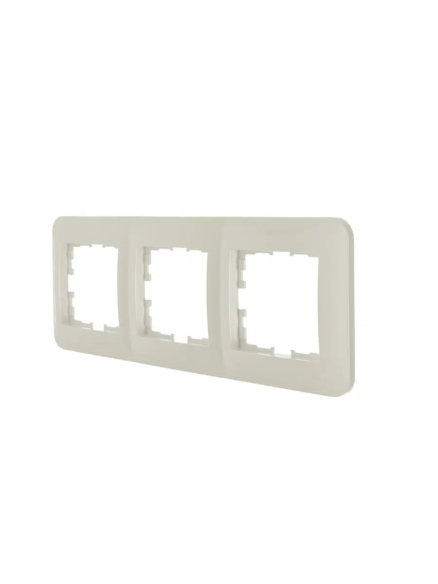 ASTI Рамка 3-ая горизонтальная б/вст жемчужно-белый перламутр LEZARD 7081-3000-148