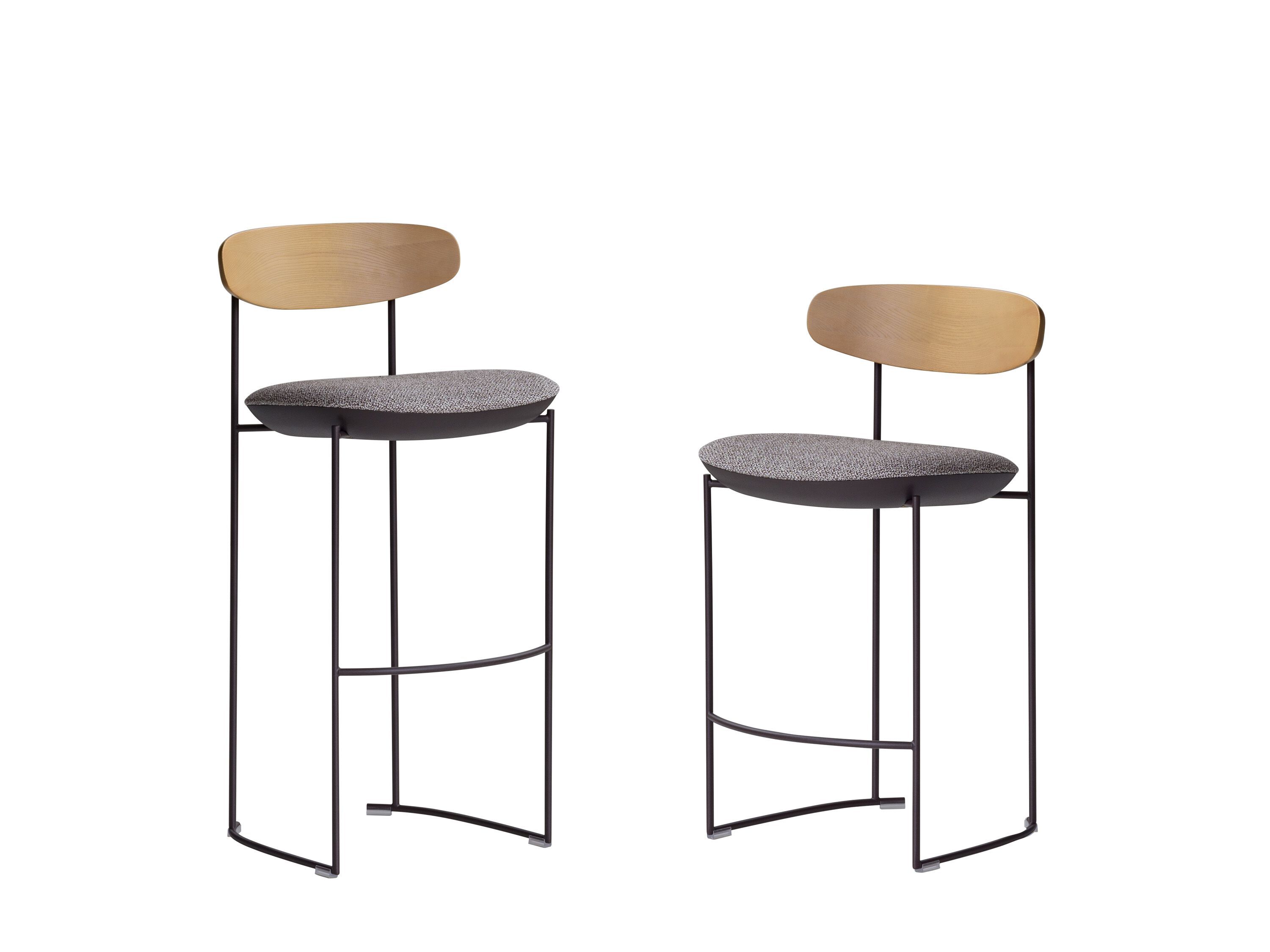 Табурет с металлическим каркасом и тканевым сиденьем Potocco Keel Light ARCH-00011598 - Вид №1