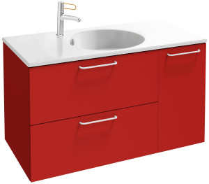 EB2543-R6-NR4 Тумба для столешницы 90 см, 2 ящика/1 дверца, белая ручка JACOB DELAFON ODÉON RIVE GAUCHE