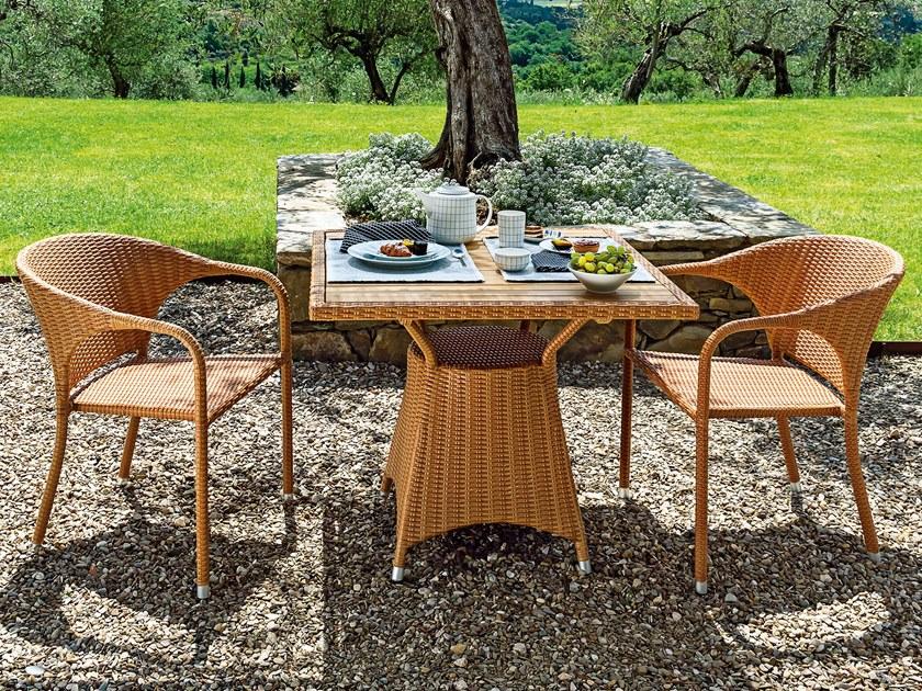 Il Giardino di Legno Квадратный садовый стол из синтетического волокна Waikiki 4409 - Вид №1