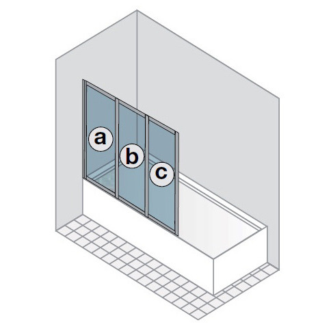 45294 Душевое ограждения на борт вынны DUKA Италия Quadra - Вид №1