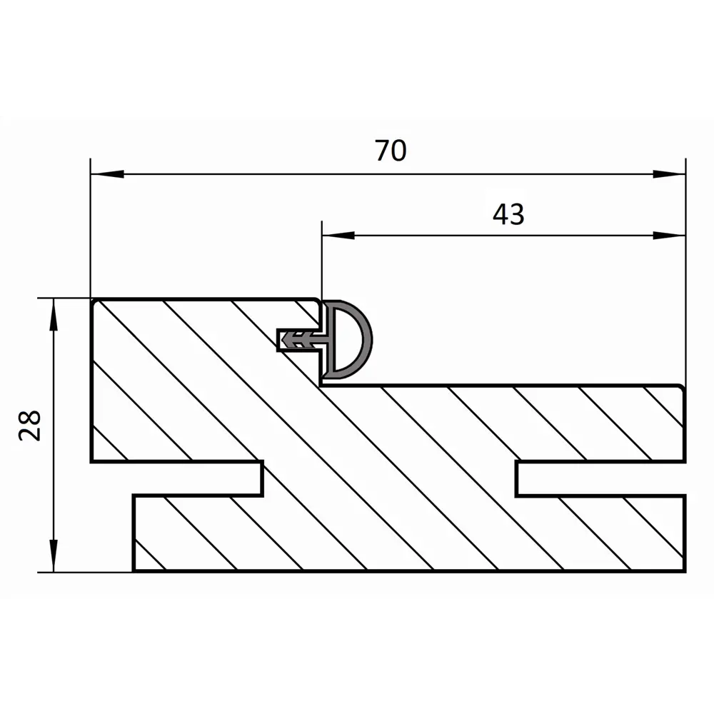 Дверная коробка телескопическая Капри 2100х70х28 мм Hardflex ламинация цвет сосна аурел МАРИО РИОЛИ STLM-2137957 - Вид №1