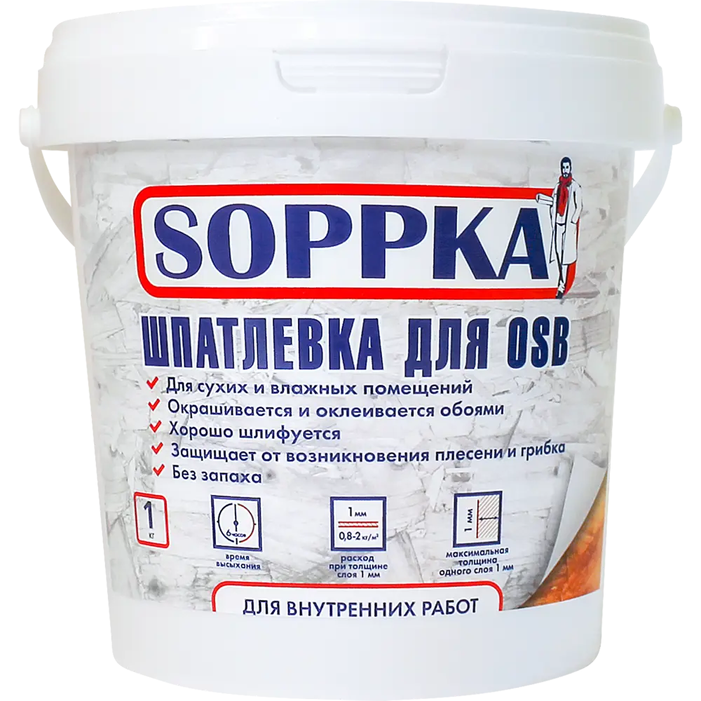 Шпатлевка Soppka для OSB 1 кг 81946624 STLM-2012647 