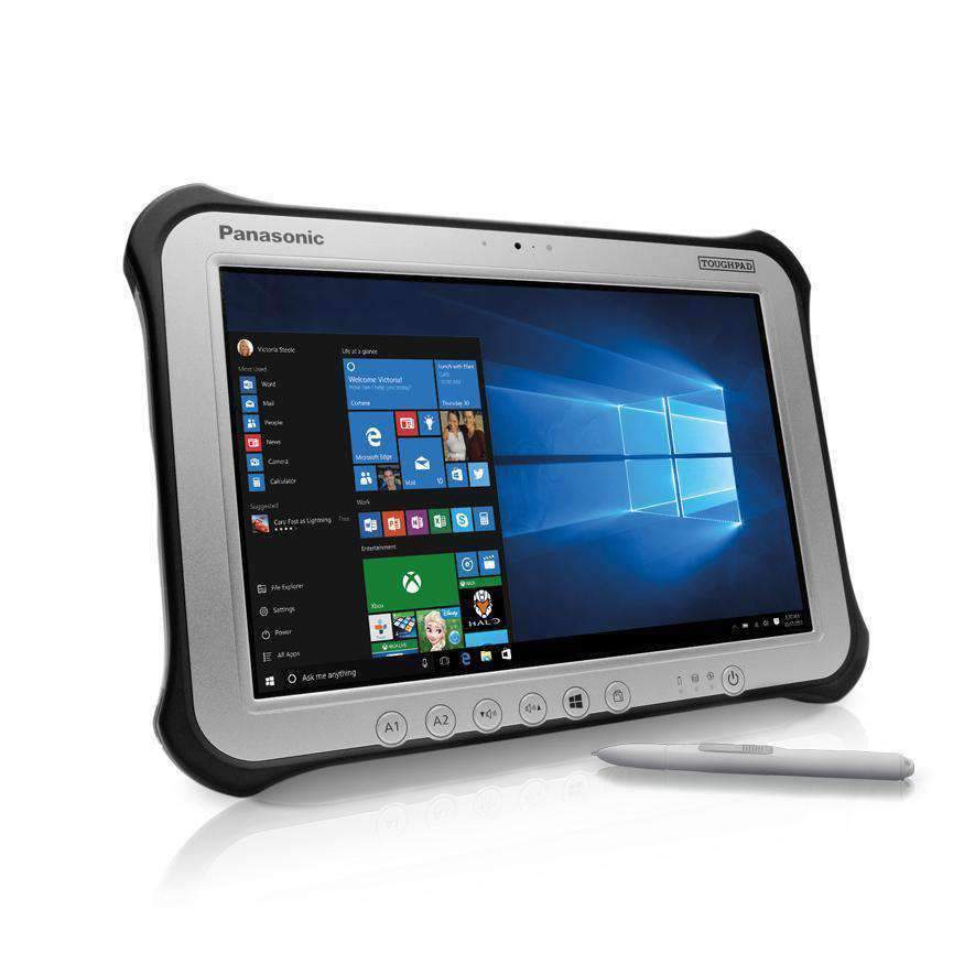 FZ-G1W1898T9 Полностью защищенный планшет fz-g1mk5 core i5-7300u, 2.4ghz, 3mb cache, 8gb ddr3, 256gb ssd, 10.1 wuxga(ipsa) 1920x1200, bt, wifi, hdmi, 1xusb3.0, rearcam(8mp), win10 pro Panasonic Santreyd  - Вид №1