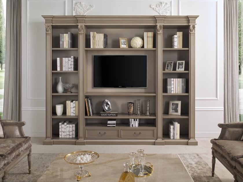 SCAPPINI & C Открытый деревянный книжный шкаф с подставкой под телевизор 35th anniversary 2005/b15 - Вид №1