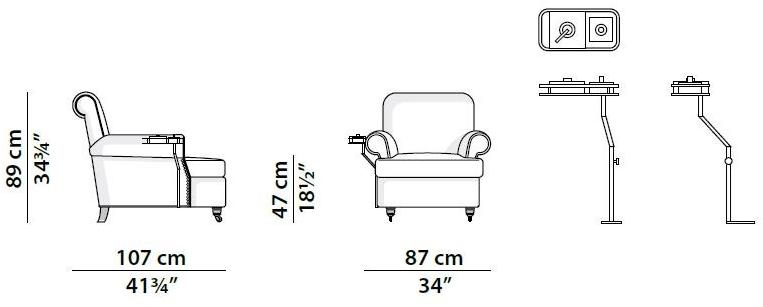 BAXTER Кожаное кресло с подлокотниками Charlotte sun-id-1447383 - Вид №4