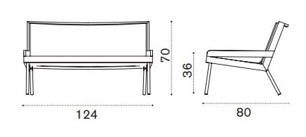 2-местный диван из тика и полипропиленовой веревки Ethimo открытый ARCH-00003767 - Вид №5