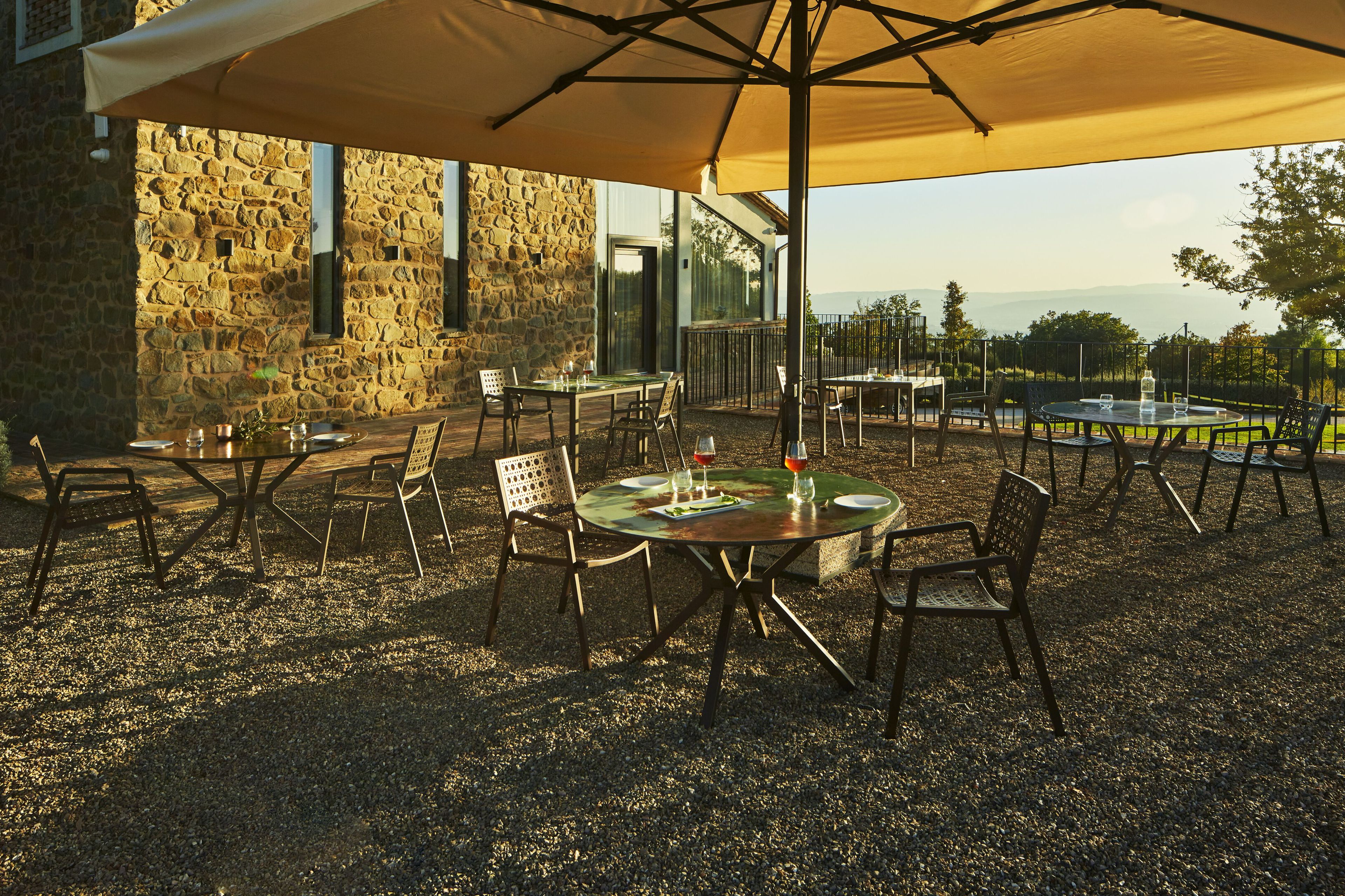 Круглый стол из фаянса и нержавеющей стали DOMIZIANI современный ARCH-00140654 - Вид №3