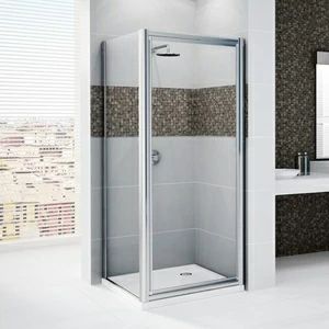 Novellini. Душевой уголок 78x78 см G+F с серебристым профилем STAR
