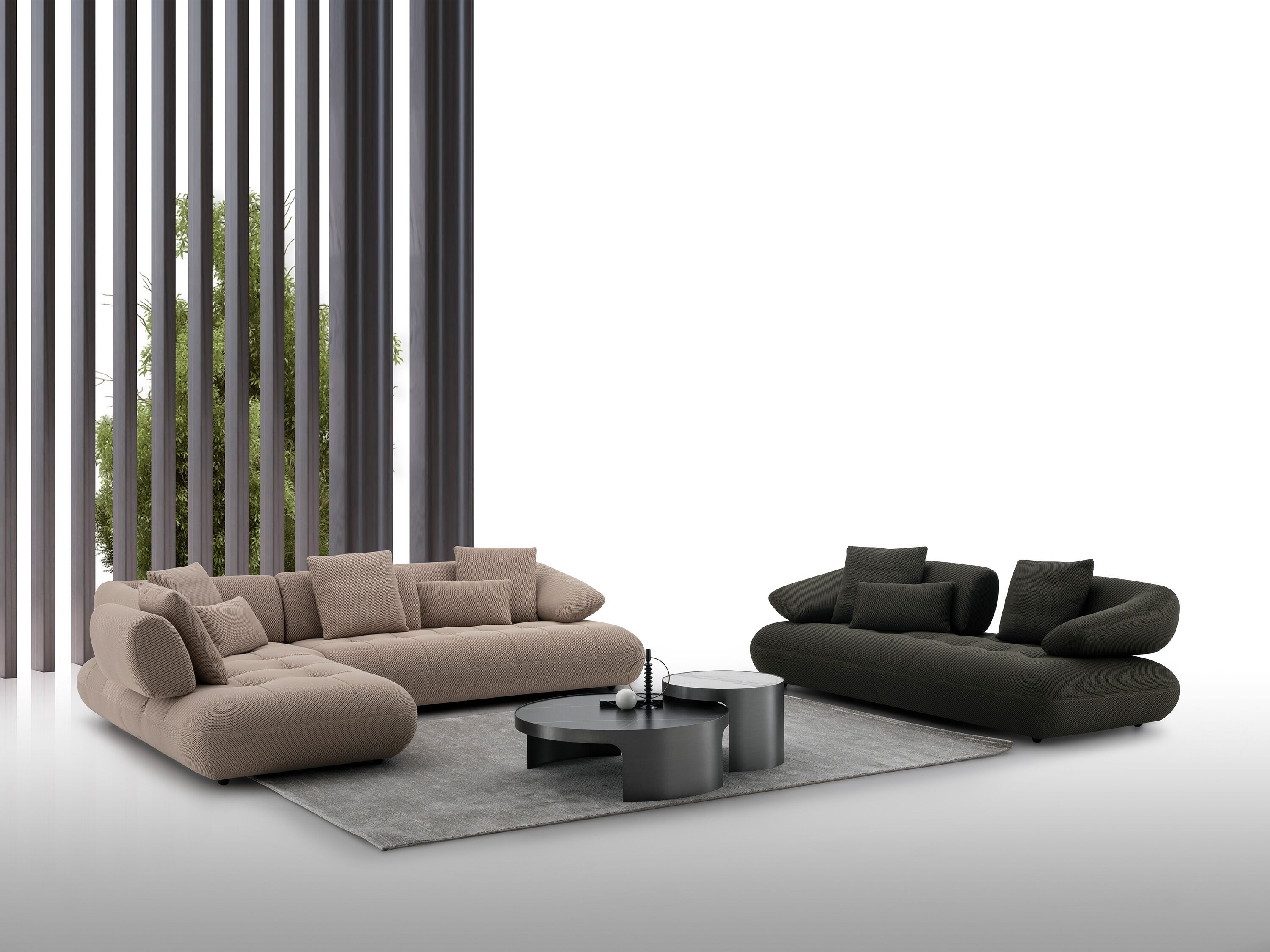 Модульный угловой диван из ткани CAMPO DE' FIORI 5290 ARCH-00105938 - Вид №8