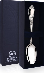 10641271 Аргента (Россия) Ложка чайная "Престиж" +футляр Ag, 925 Серебро 925