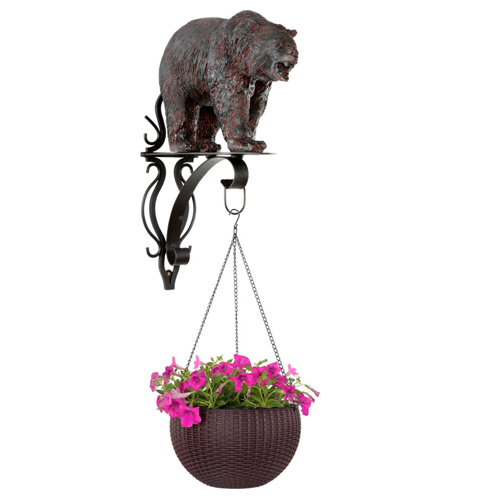77075 Кронштейн для цветов Медведь Велес Шоколад BOGACHO 4627155816278 - Вид №3