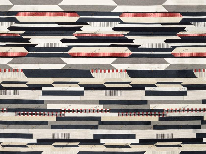 Dedar Жаккардовая шелковая ткань с графическими мотивами  T20021 