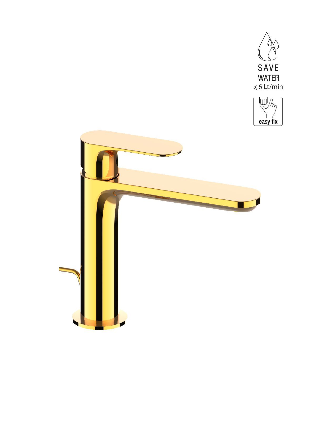 Однорычажный смеситель для раковины без слива Rubinetterie Frattini Lea ARCH-00023808 - Вид №2