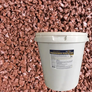 Резиновое покрытие Витолит цвет терракотовый